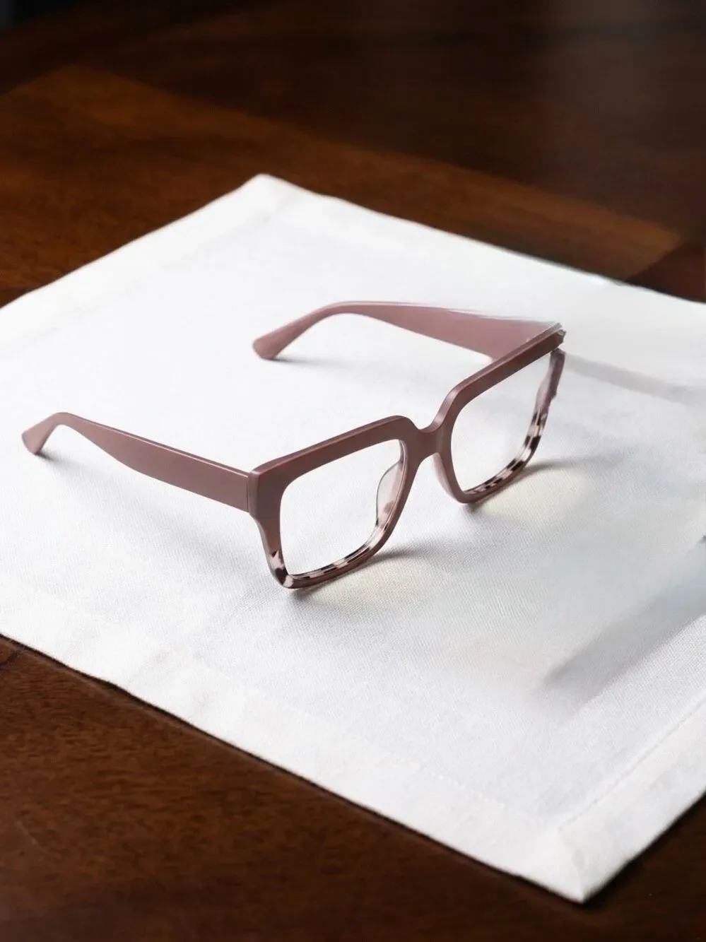 Oversized Square Reading Glasses 1.25 Pink Tortoise Frame Reader Eyeglasses